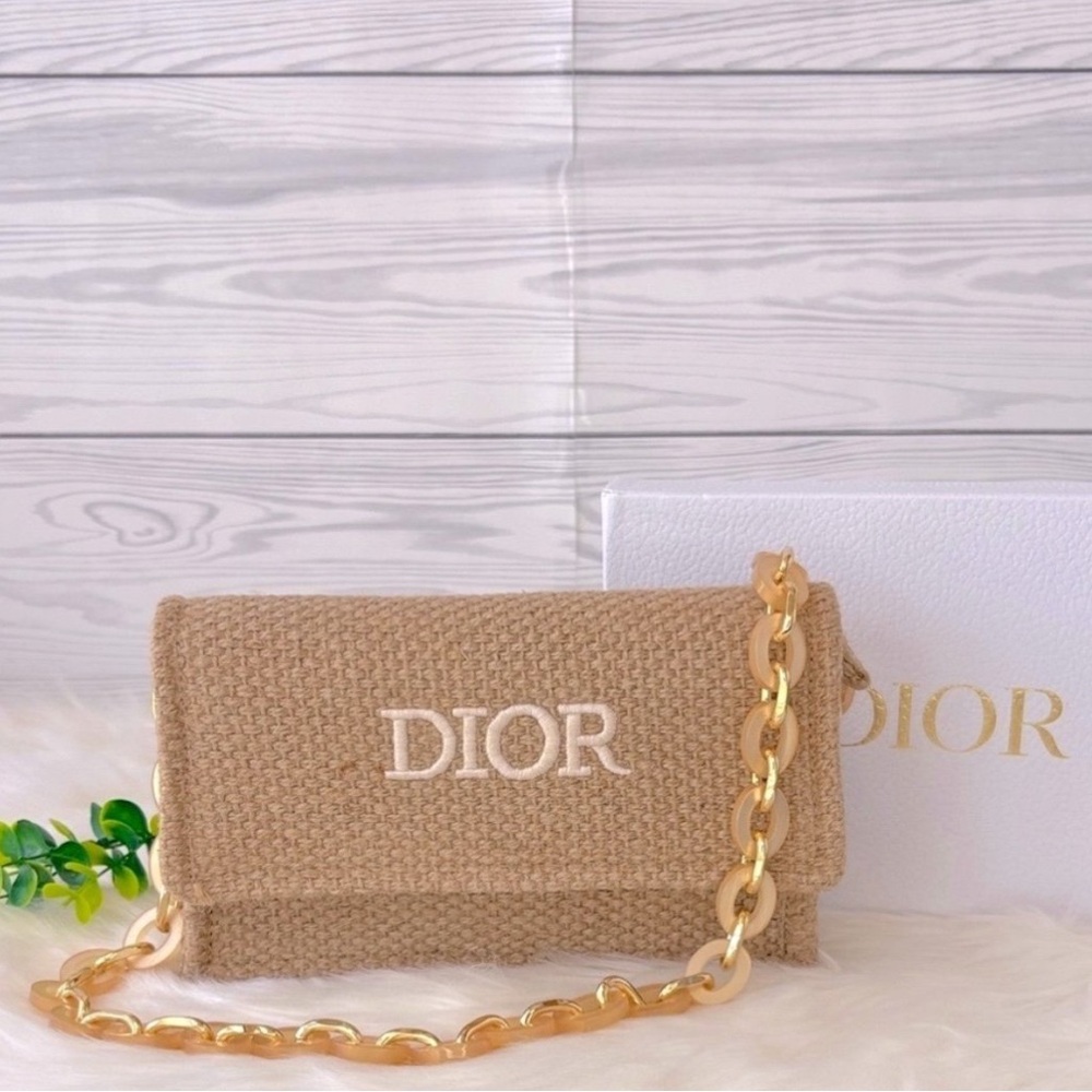 DIOR Beauty RAFFIA ACRYLIC CHAIN SHOULDER BAG - Picture 2 of 9